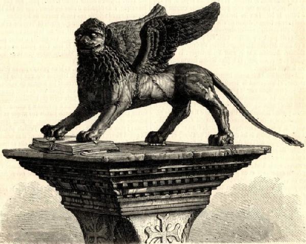 Exposition animaux fantastiques créatures lion ailé Venise